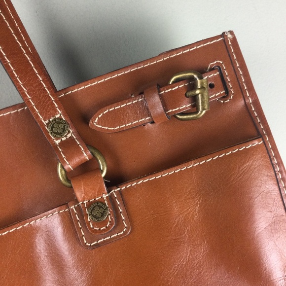 Patricia Nash Olivenza Leather Double Handle Snap Top Tote Bag - Picture 9 of 16